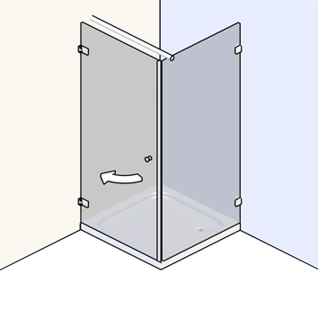 Duschkabinen mit Seitenwand